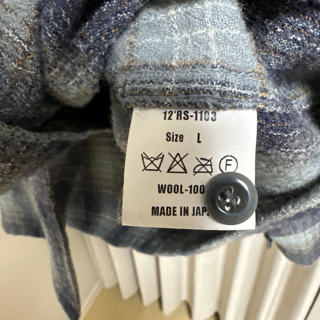 RATS WOOL OMBRE CHECK SHIRT Lサイズ