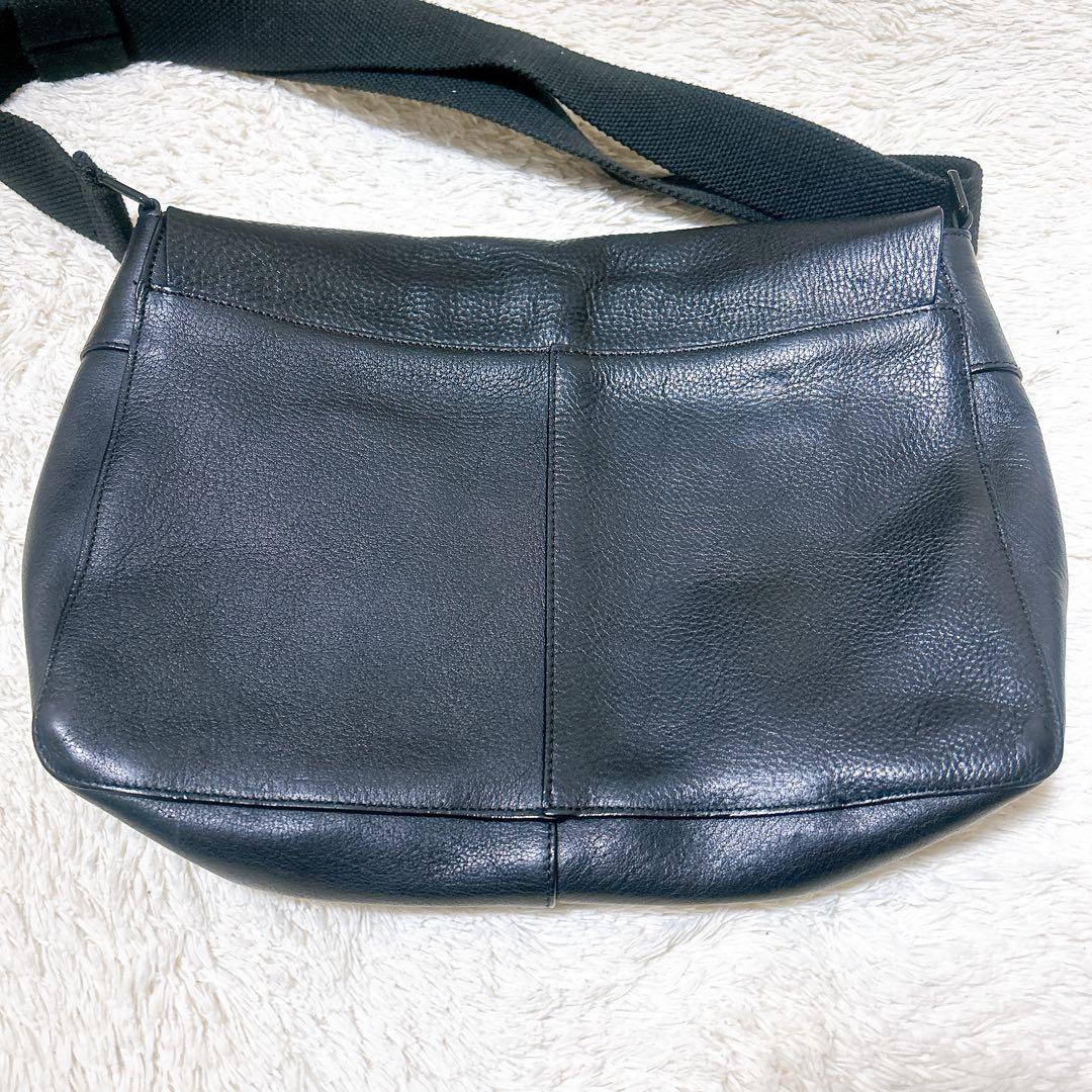 希少✨オールドgapオールレザーバッグメッセンジャーバッグ　ブラック