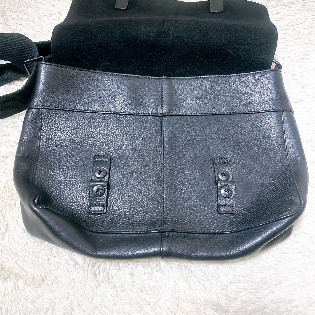 希少✨オールドgapオールレザーバッグメッセンジャーバッグ　ブラック