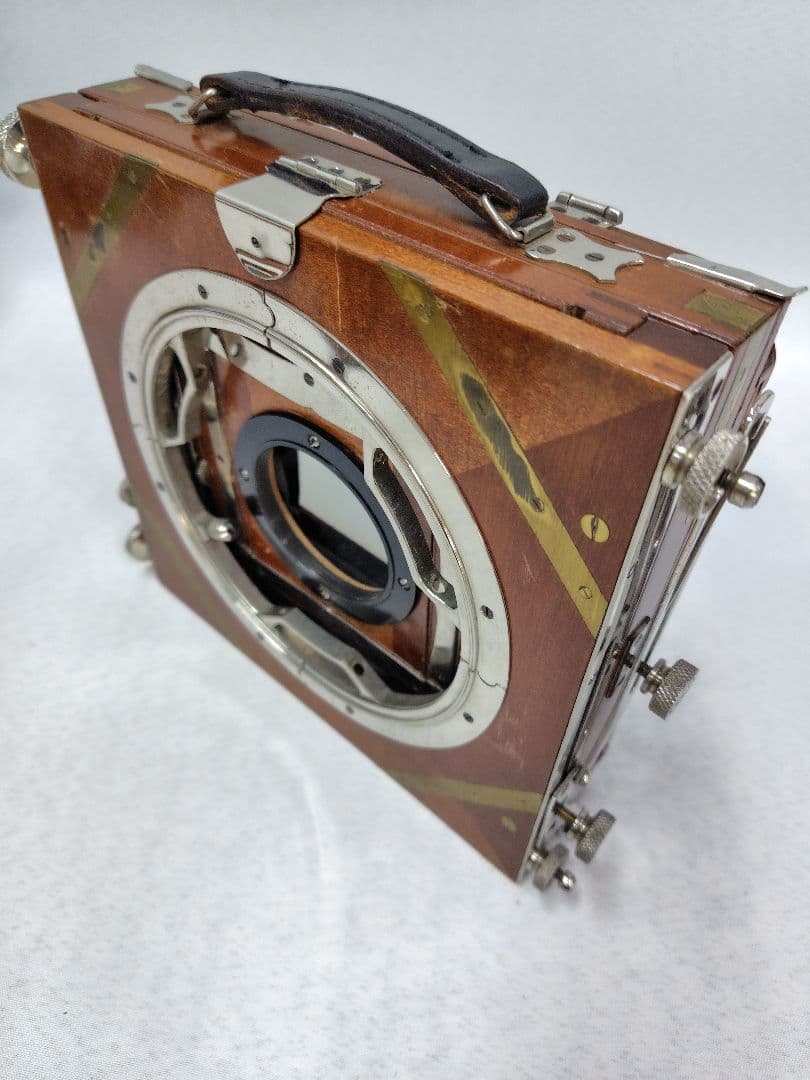木製蛇腹カメラ　レンズ・三脚付き　アンティーク