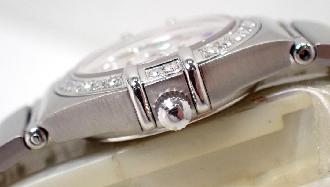 美品 オメガ コンステレーション 12Pマルチ ベゼル ダイヤ シェル 時計