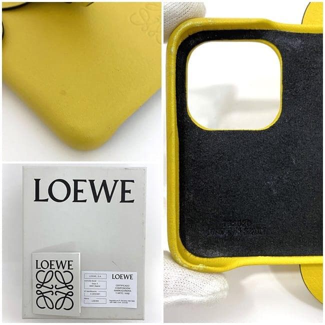 ロエベ iPhone 11 PRO MAX ケース イエロー f-21207