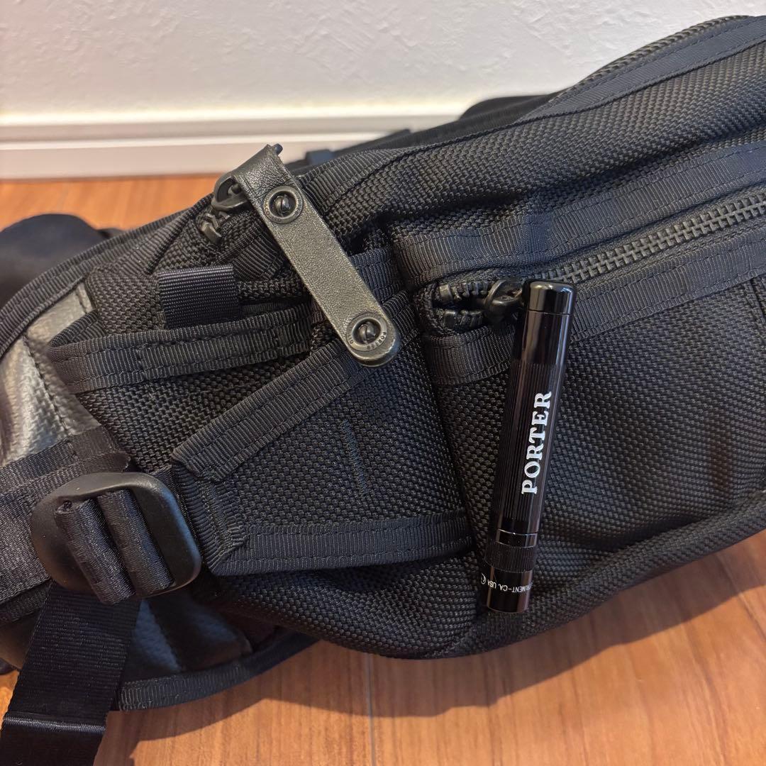 PORTER HEAT(ヒート) ポーター ボディバッグ ウエストバッグ 黒