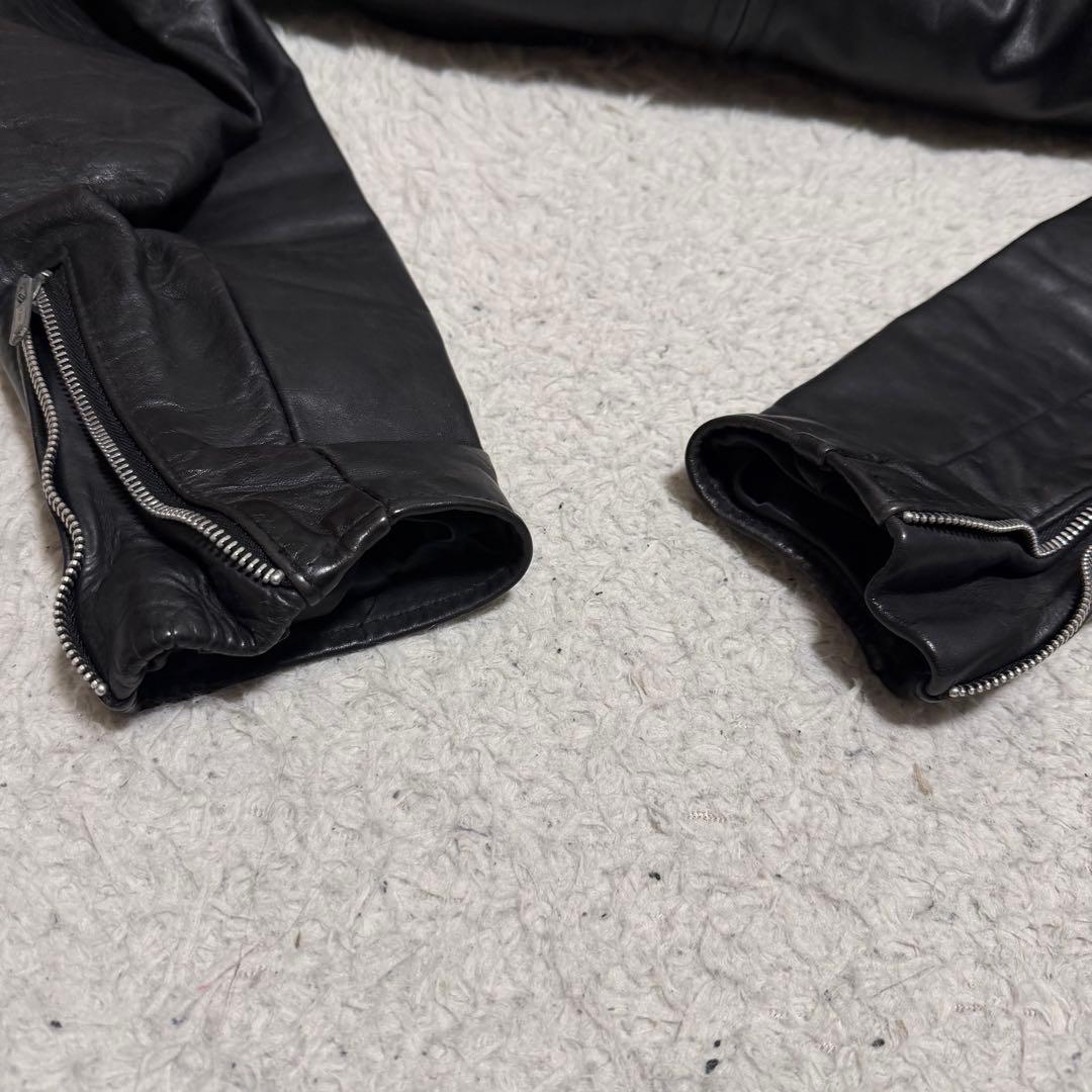 希少美品XLサイズ相当　ショット　141 シングルライダースジャケット　ライナー