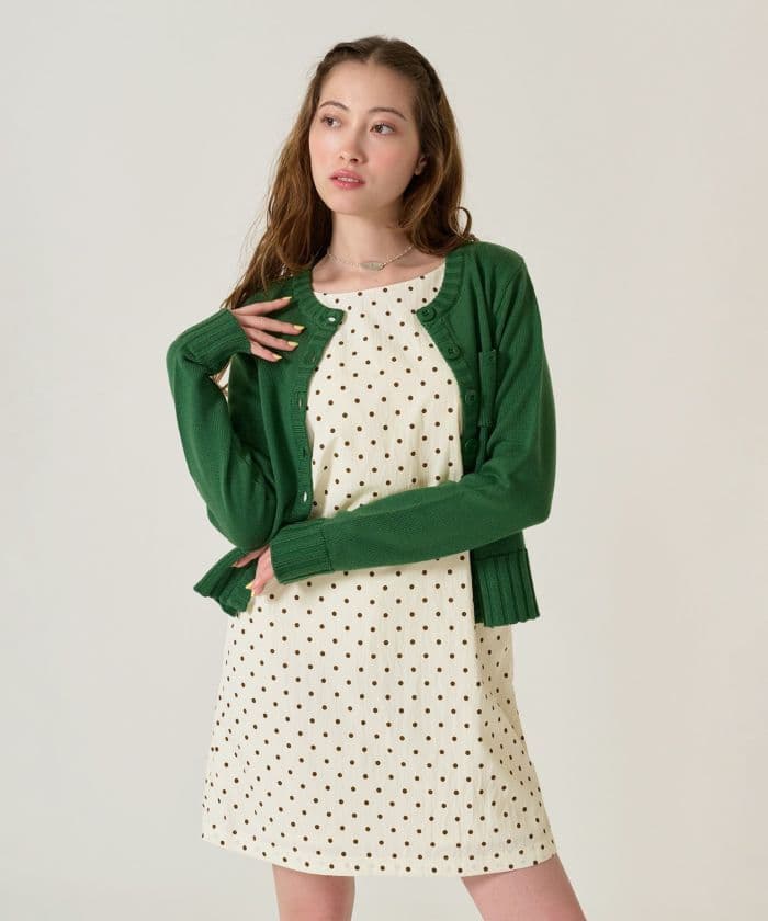 完売品 ドット柄 ミニ丈 ジャンスカ TINA：JOJUN