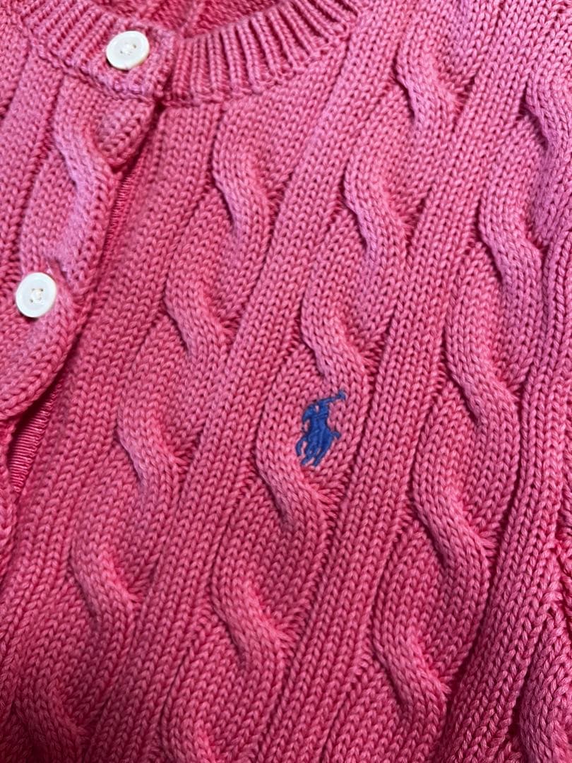 Polo by Ralph Lauren 半袖カーディガン S ピンク