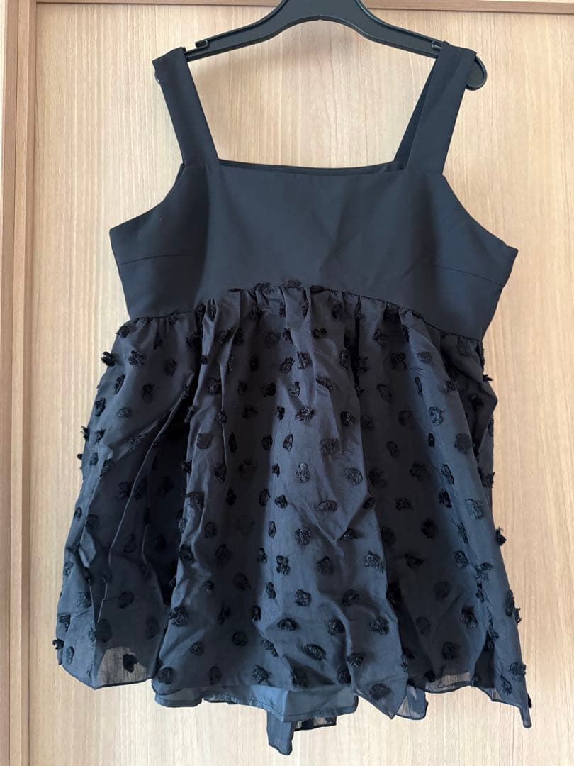 トップス Hiand Fluffy Dot Ribbon Tops