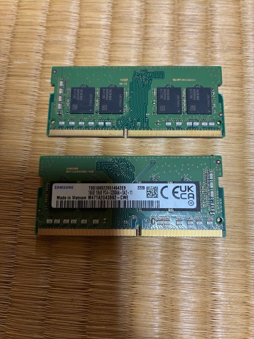 ノートパソコン用メモリ　ddr4 32GB Samsung
