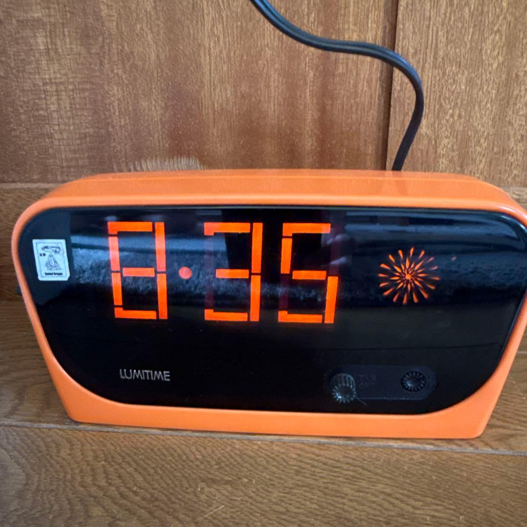 LUMITIME デジタル置時計 オレンジ