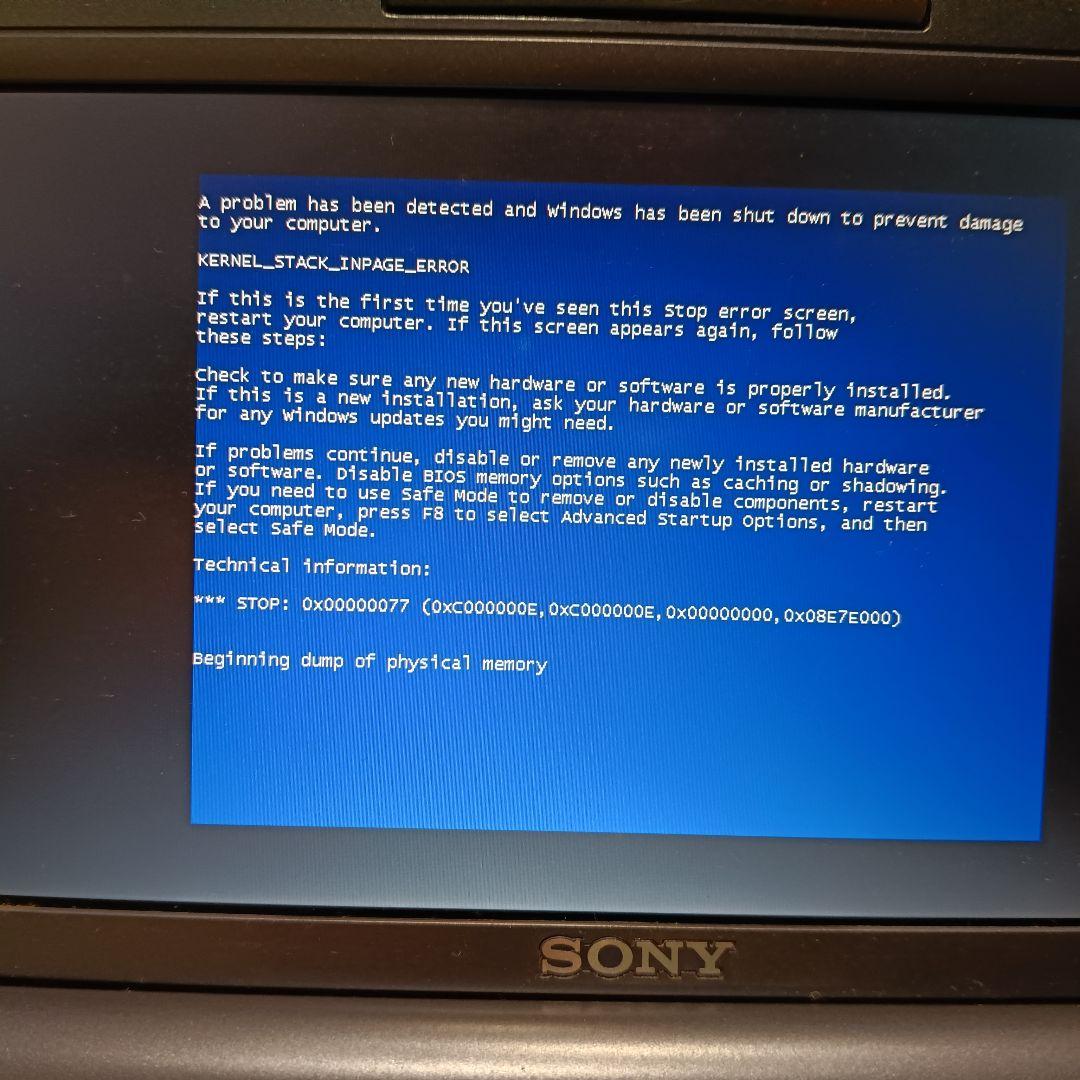 SONY VAIO PCG-C1MSX　箱有り　ジャンク品