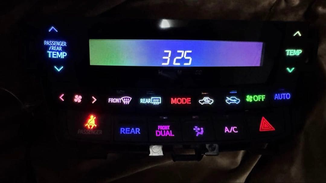 ヴェルファイア アルファード　20前期用レインボー 打ち替え済み エアコンパネル