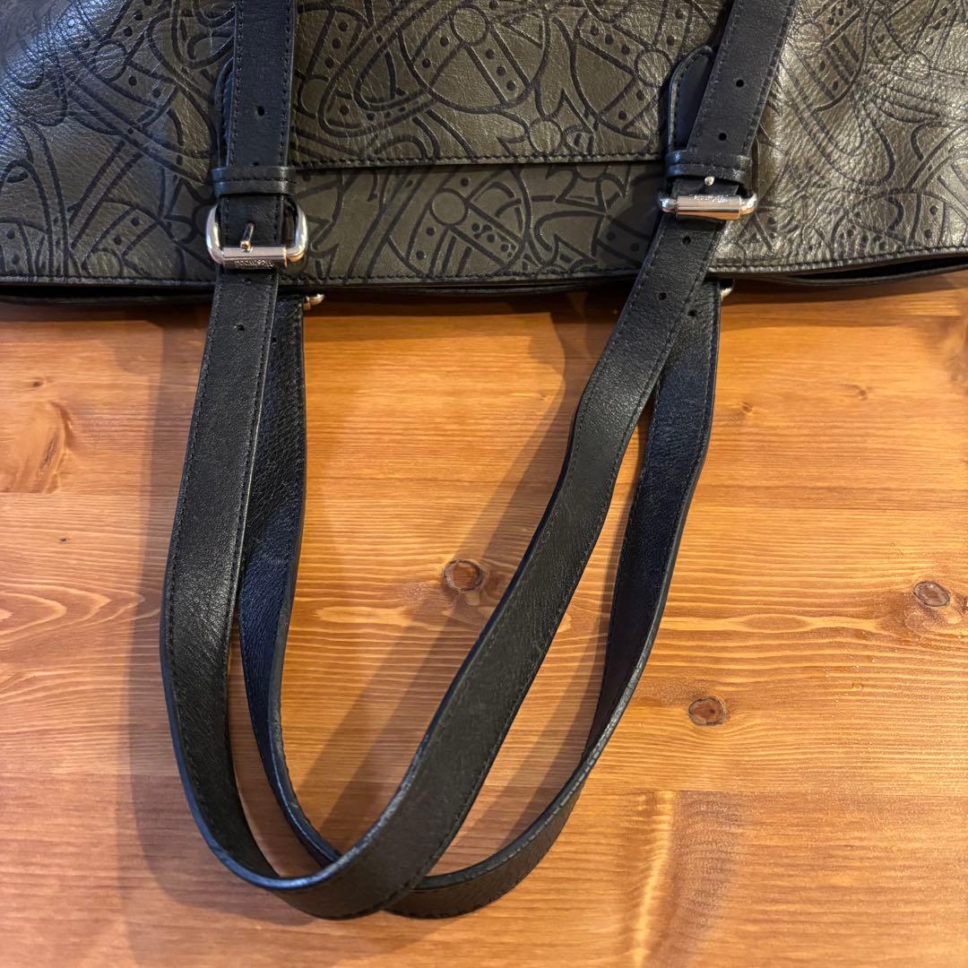 ヴィヴィアンウエストウッド トートバッグ オーブ A4 肩掛け ブラウン　本革