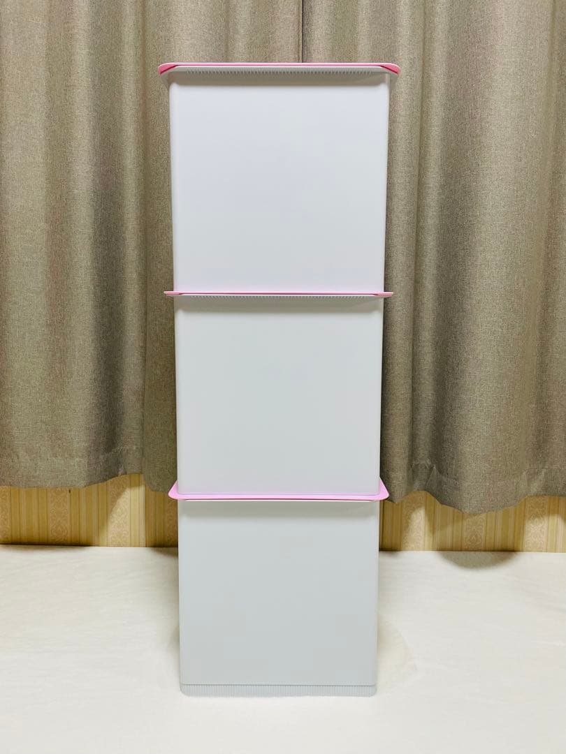 3個セット/タッパーウェア/マルチオーガナイザー/キャスター付きパレット/ピンク