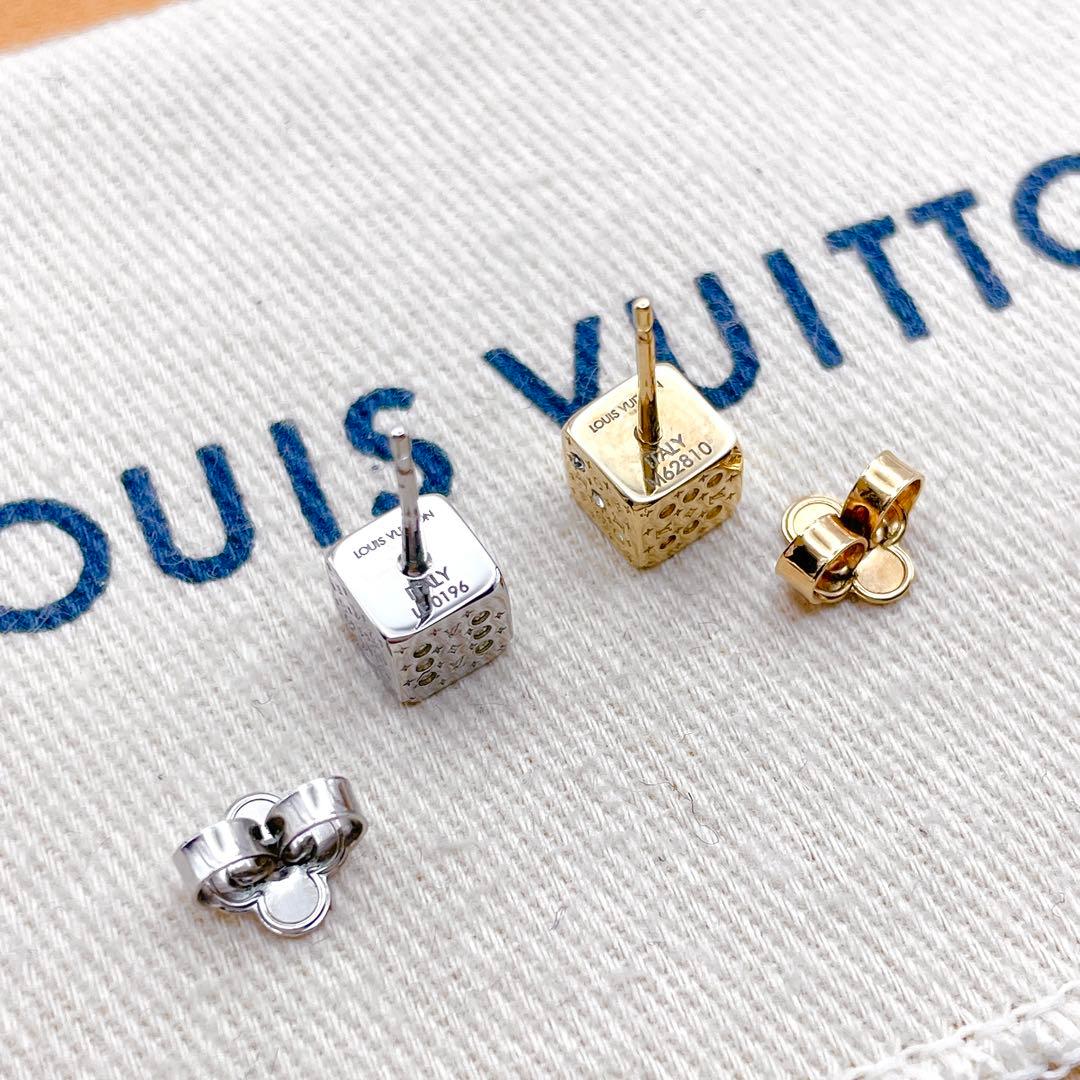 LOUIS VUITTON ピアス　ダイス　ストーン　ナノグラム　ラッキーグラム