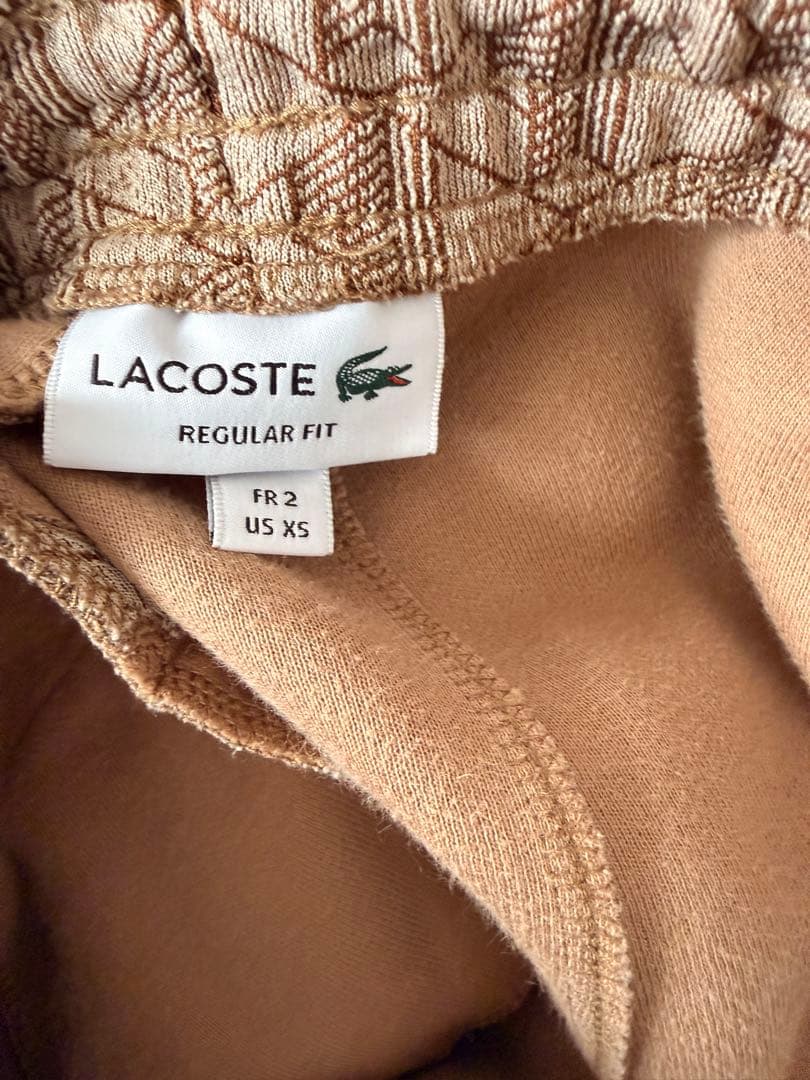 あべ【希少カラー】LACOSTEモノグラムトラックパンツベージュ