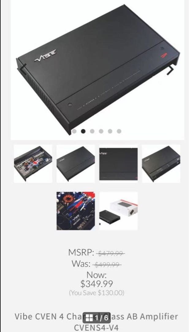 新品未使用【VIBE】ヴァイブ CVENS4-V4 4chパワーアンプ