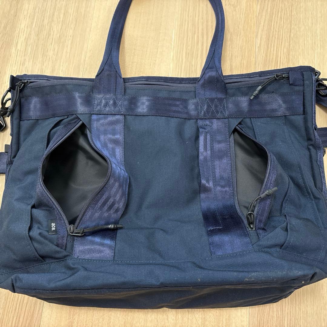 ace エース　デュラムーブ　2way トートバッグ　メンズ　ネイビー