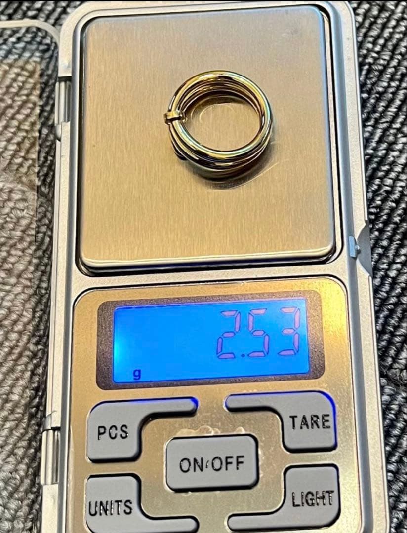 18金K18レディースデザインリングNAIL 号10