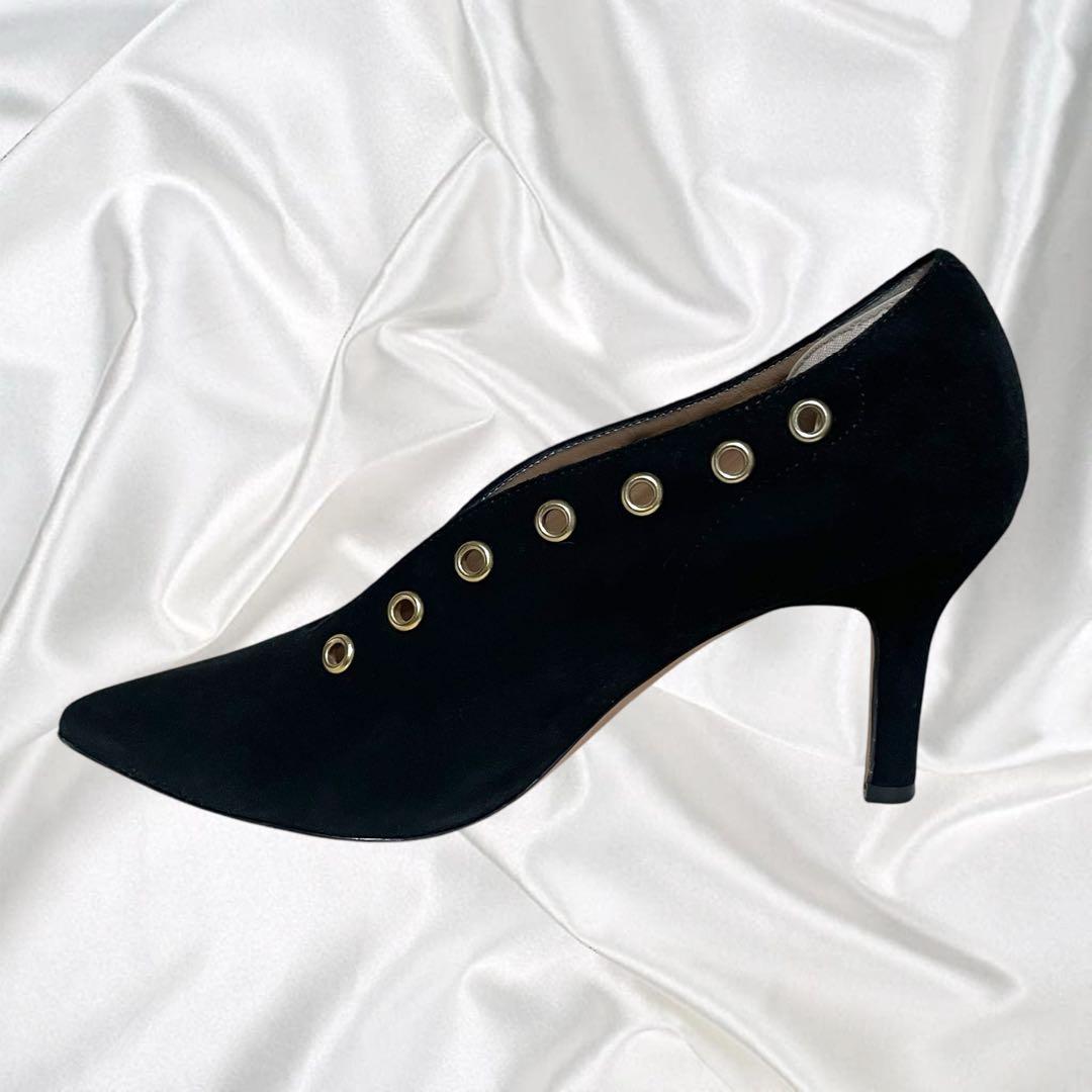 【PELLICO】美品ペリーコ ポインテッド ゴールド金具 アイレット ブーティ