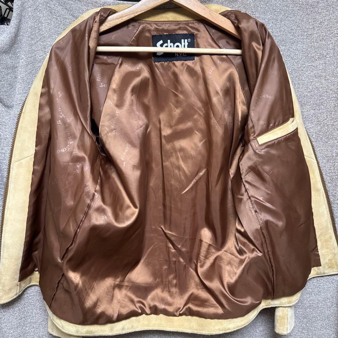 い*じ様 【美品・定価7万】Schott JS別注 スエードファラオコート 36