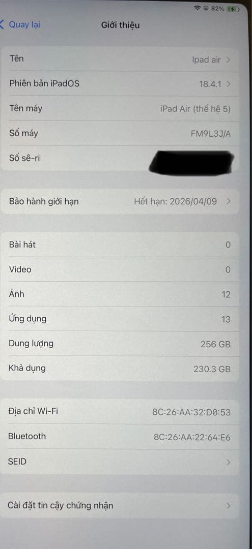 Ipad air 256gb 5世代　値下げ中