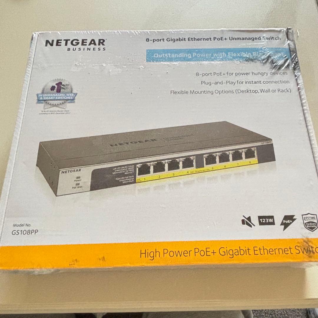NETGEAR GS108PP 8ポート PoE+ アンマネージスイッチ
