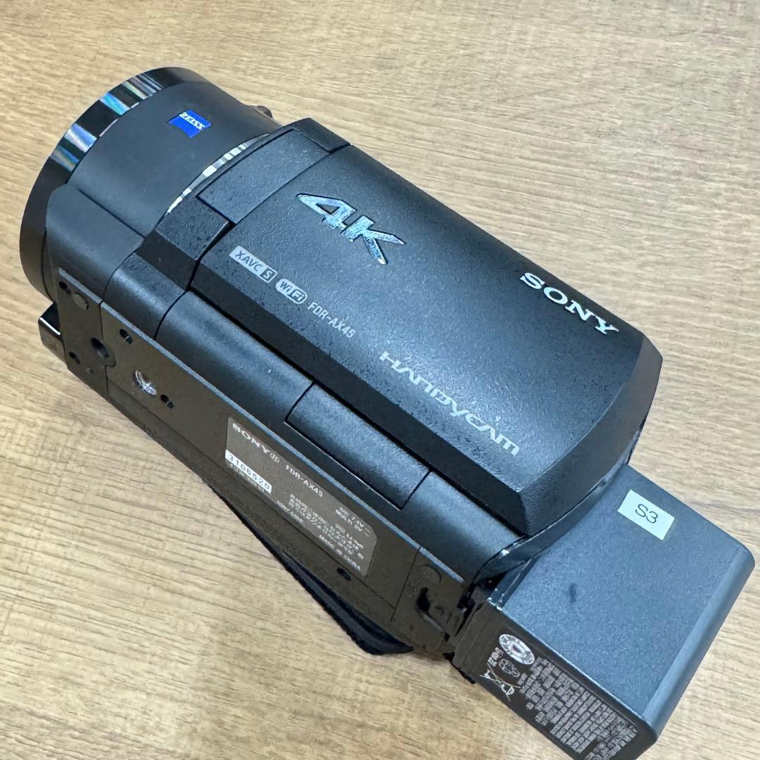 美品★本体＋バッテリーのみ SONY 4K ビデオカメラ FDR-AX45