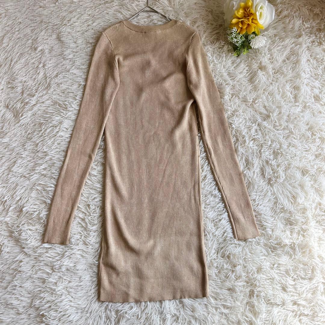 美品 DIESEL ディーゼル タイト ニットワンピース ロゴ