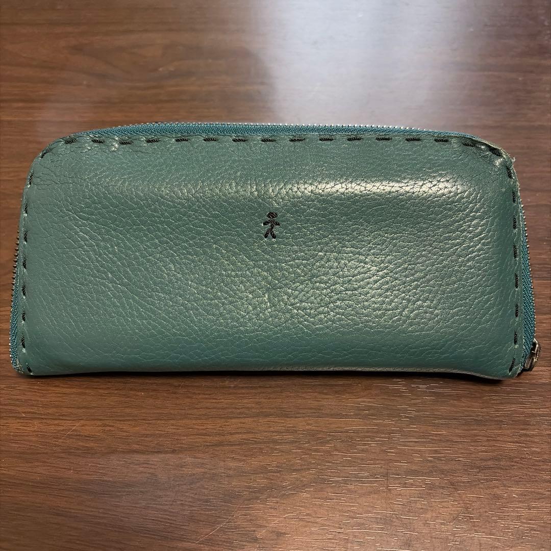 エンリーベグリン　グリーンレザー 長財布