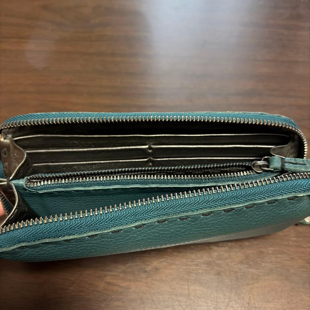 エンリーベグリン　グリーンレザー 長財布