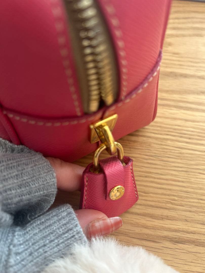 PRADA プラダ サフィアーノ レザー ミニボストン ハンドバッグ 正規品