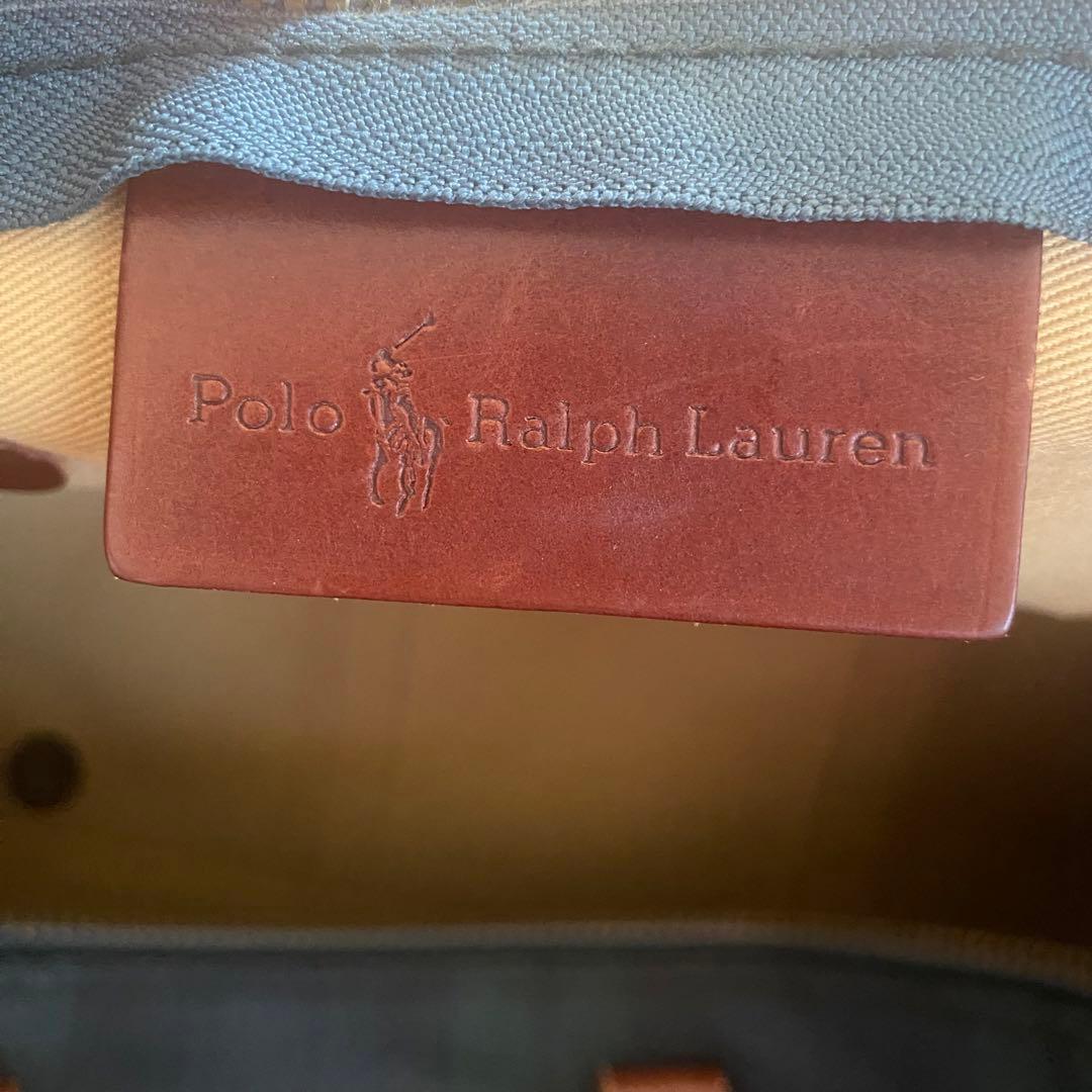 ポロラルフローレン　タータンチェック　2way　ボストンバッグ　グリーン　大容量