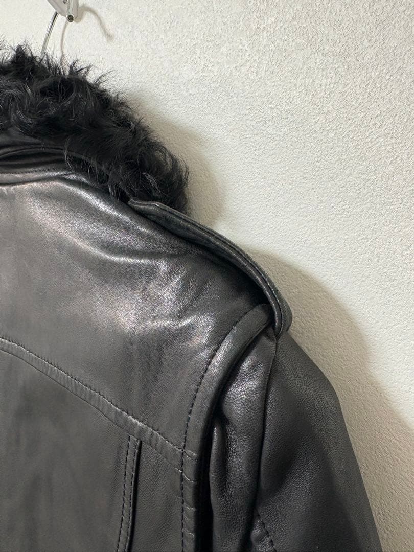 襟ファー シングルライダース