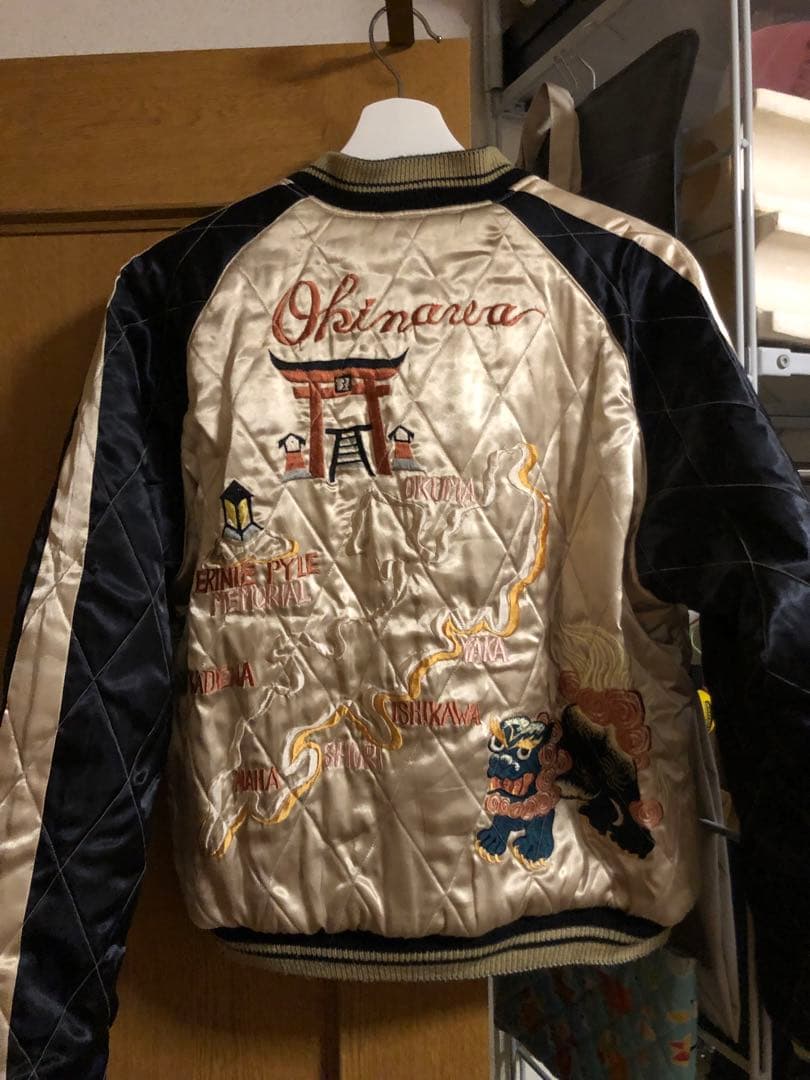 テーラー東洋　スカジャン　ドラゴン　緑　沖縄　M TT10727