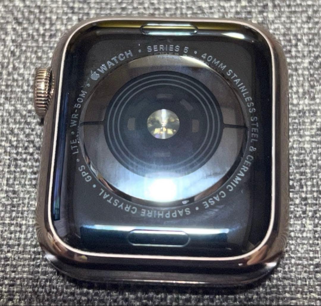 Apple Watch 5 ゴールドステンレス　40mm セルラー