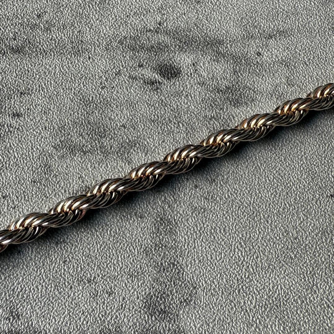 イタリア製 ユーロヴィンテージ ツイストチェーン ブレスレット シルバー925