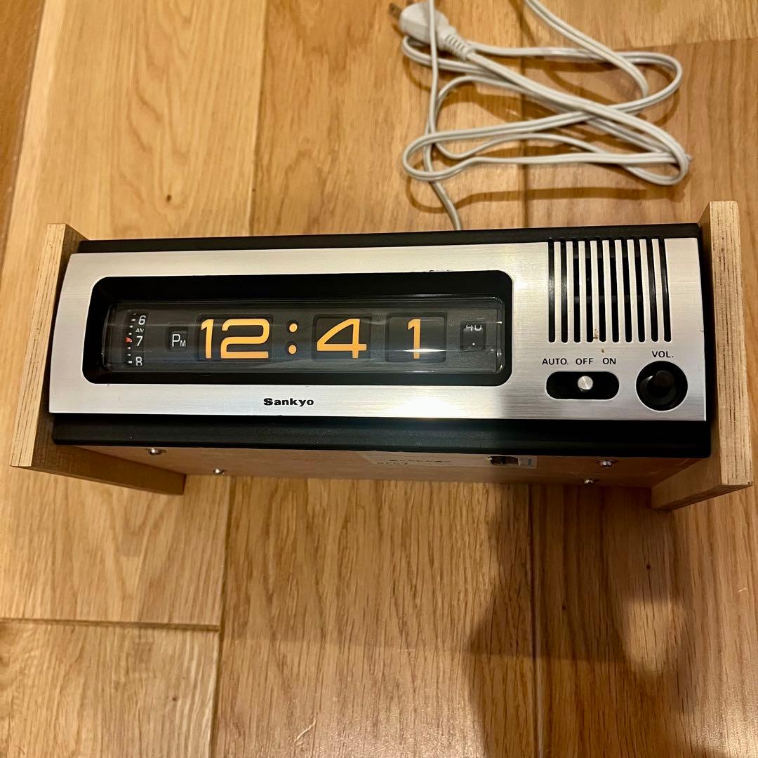 【昭和レトロ】三協精機 801ZA 木製 パタパタ時計【希少】禁じられた遊び