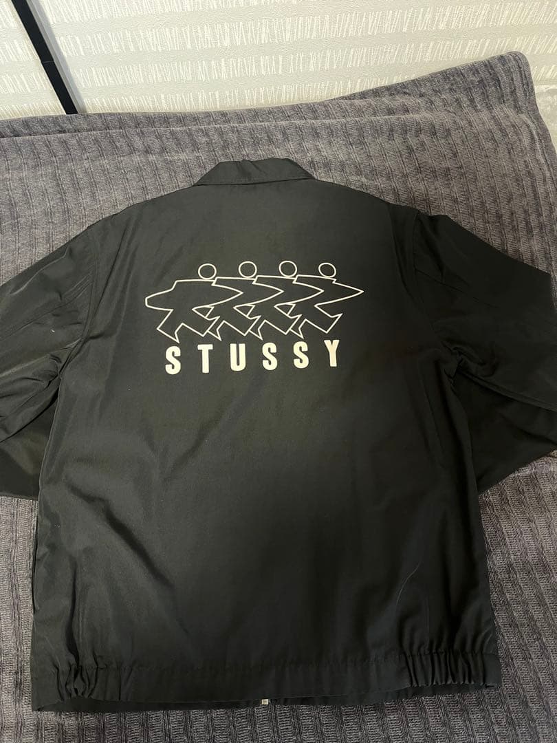 STUSSY ブラック ナイロンジャケット S