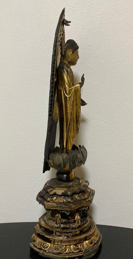 仏教美術 江戸時代 木彫 玉眼 如来像 仏像 高さ約61cm