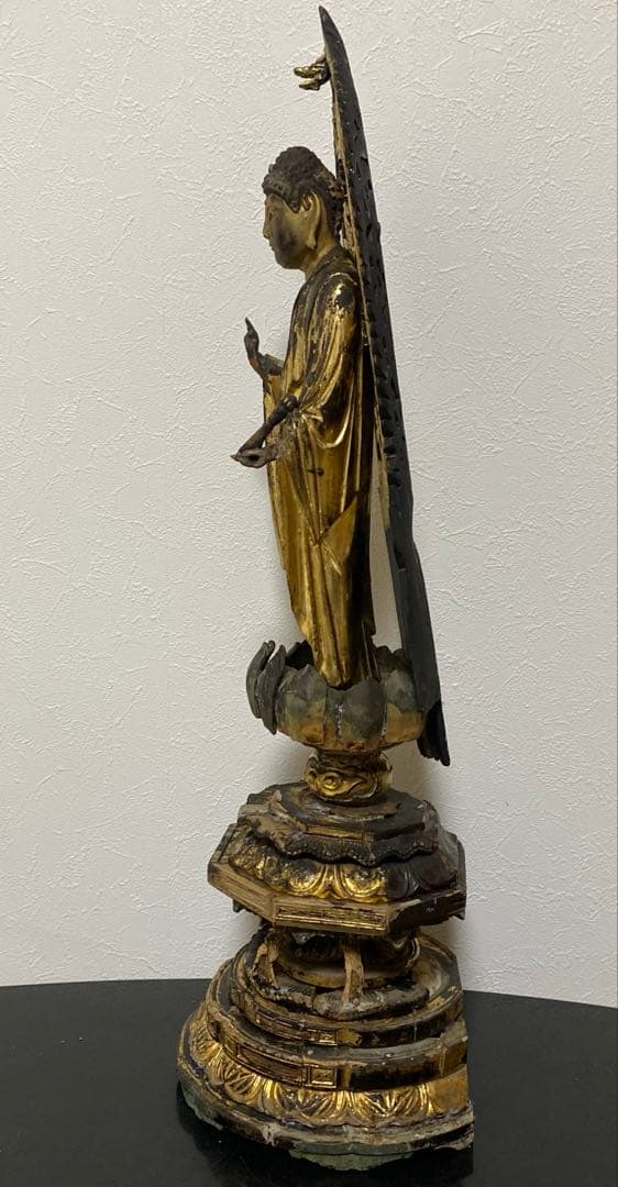 仏教美術 江戸時代 木彫 玉眼 如来像 仏像 高さ約61cm