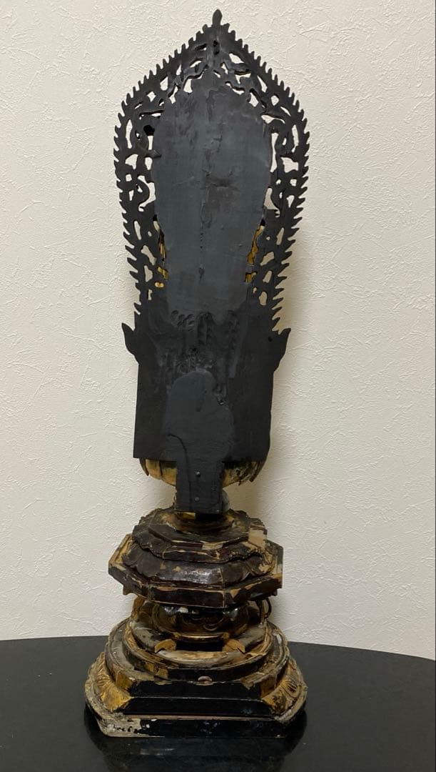 仏教美術 江戸時代 木彫 玉眼 如来像 仏像 高さ約61cm