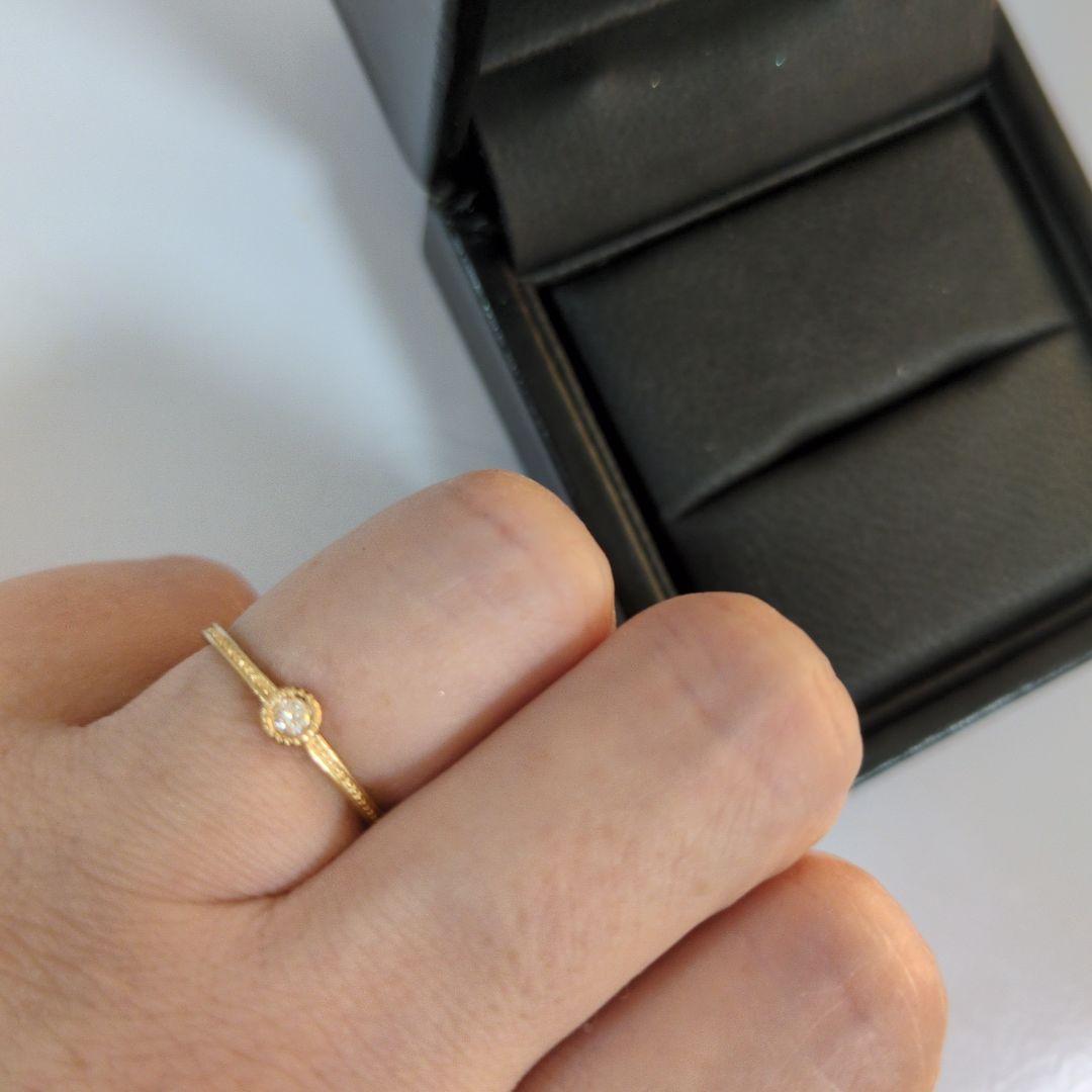 お値下げしました ete k10yg ダイヤモンリング7号 【最終価格】