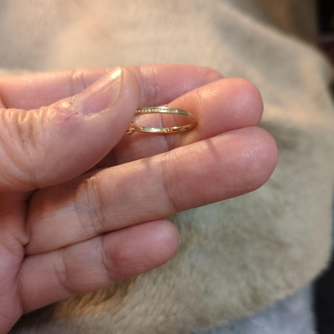 お値下げしました ete k10yg ダイヤモンリング7号 【最終価格】