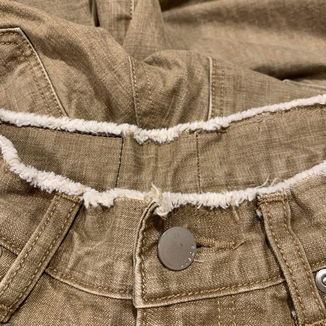 JIEDA オリーブデニムワイドレッグパンツ