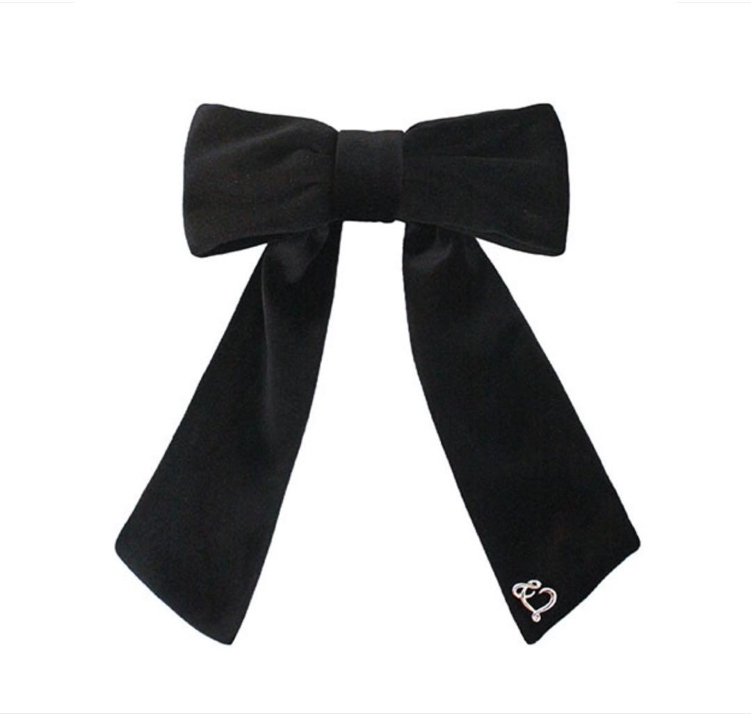 ヘアアクセサリー thevirgins velvet ribbon barrette