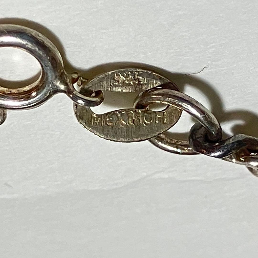 SILVER 925 MEXICO クロス　ネックレス　ターコイズ　チェーン付き