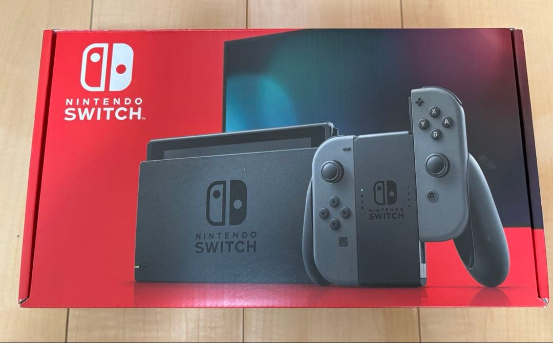 美品 Nintendo Switch グレー 本体 箱付き 抜け無し
