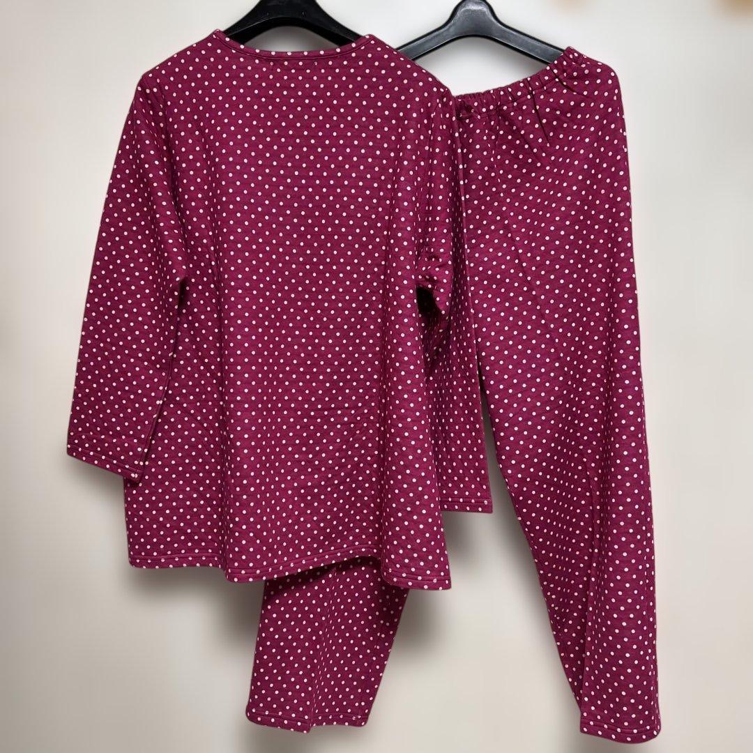 新品 ワコール パジャマ ホームウエア 保温性 黒猫 マタノアツコ 濃いピンク