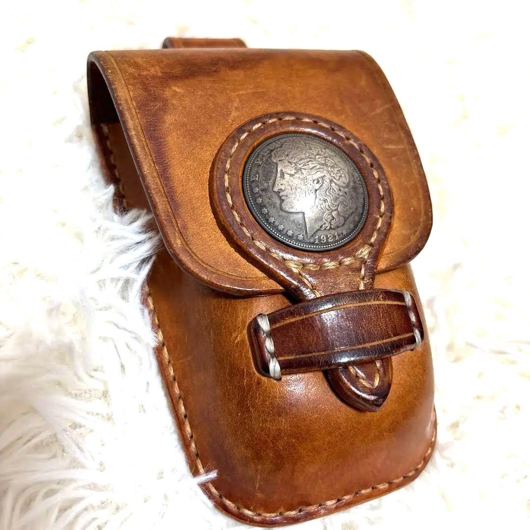 オールドカンパニー　ポーチ　ベルトポーチ　本革　レザー　バイク　アメカジ