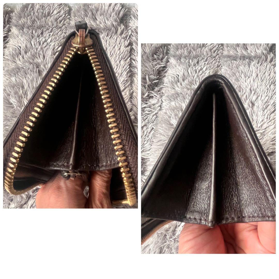 良品✨GUCCI GGナイロン　ブラウン　L字ファスナー　長財布　メンズ